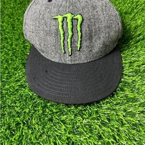 New Era 59fifry Monster Energy Hat One Size Black Grey Hat Cap